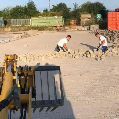 Zakelijke bestrating, bedrijventerrein